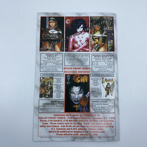 Warrior Nun Areala #1 (Collector's Ed.) & #2 With COA - Signed By Ben Dunn - Picture 8 of 11