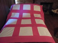 Hand Made Blank Block Quilt Top For Aplique Or Embroidering Tuttie Fruttie Hand Made Blank Block Quilt Top For Aplique Or Embroidering Tuttie Fruttie