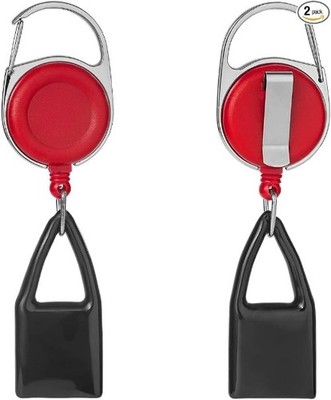 2PCS Retractable Lighter Leash, Anti Lost Lighter Holder Keychain w Color: Red
