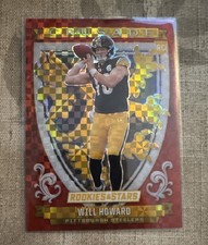 Panini Rookies & Stars Will Howard #12 Crusade Red Checkerboard Rookie Steelers