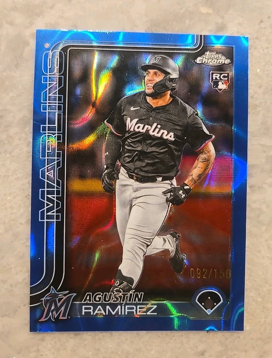 2025 Topps Chrome Update Blue Lava Refractor /150 #USC200 Agustin Ramirez Rookie