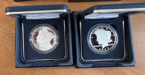 2024 Morgan & Peace Dollar Silver Proof San Francisco Both With Box & COA