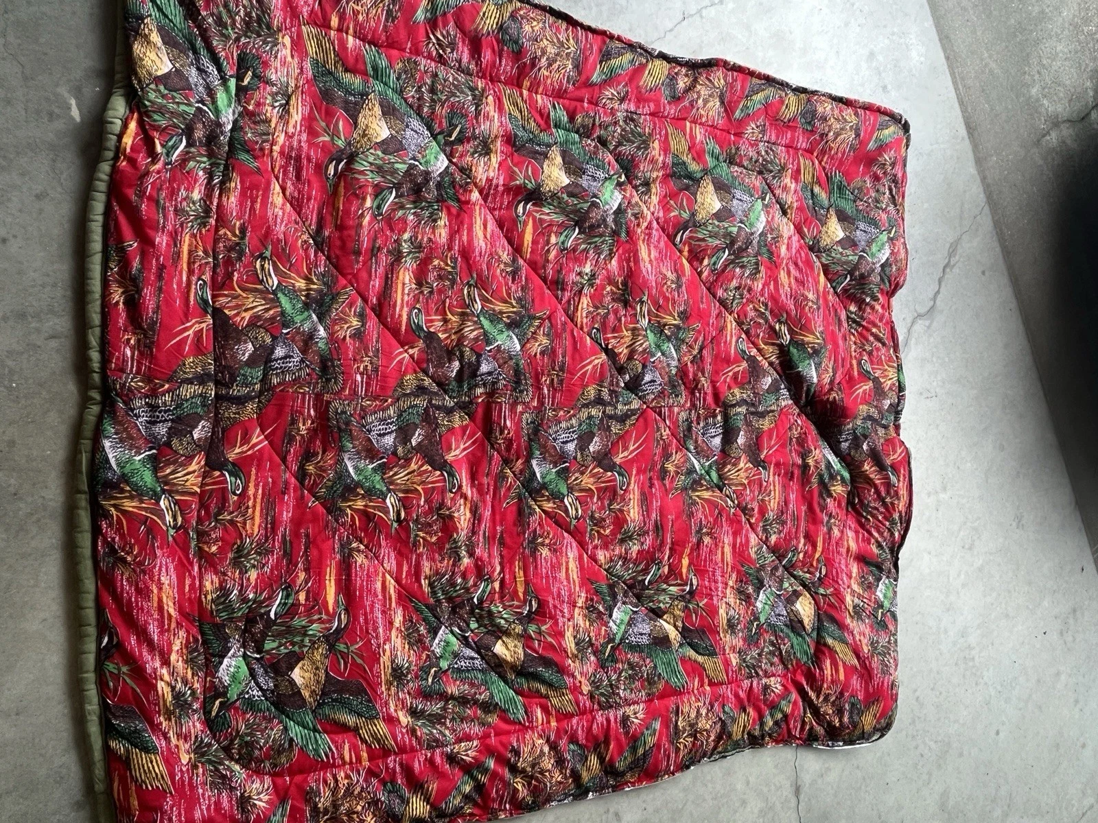 Vintage 70x30 Sleeping Bag Talon Zipper - Hunting Pheasant Pattern