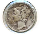 US Coin  1944 P   Mercury dime VG    ....C-10040