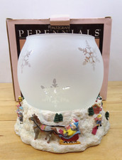 Pfaltzgraff Tea Rose Holiday Perennials Glass/Resin Lighting w/ Tea Light