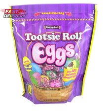Tootsie Roll Candy Coated Eggs Shaped Wrapped 23 Oz. Resealable Bag 