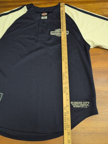 Maglia baseball Harley Davidson stile retrò taglia M toppa logo ricamato - Foto 12 di 17