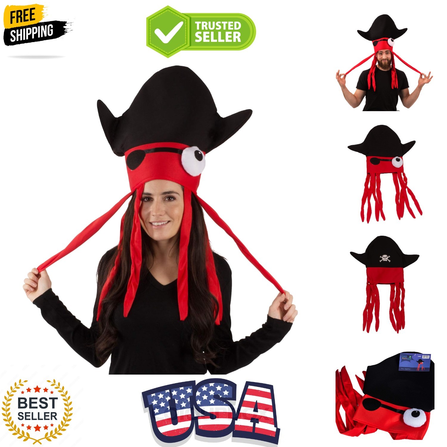Sombrero de calamar - Sombreros divertidos y locos en muchos estilos