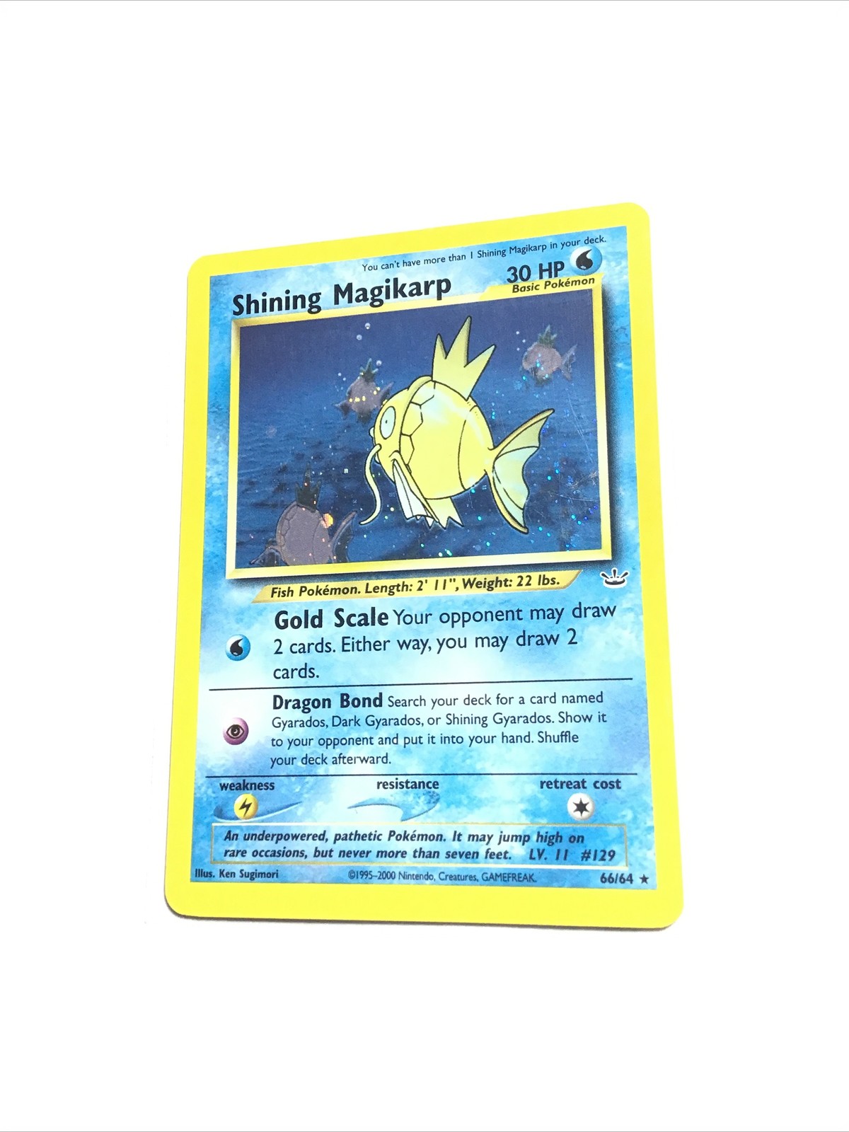 SHINING MAGIKARP - Neo Revelation - HOLO - 66/64 - Pokemon Card - LP