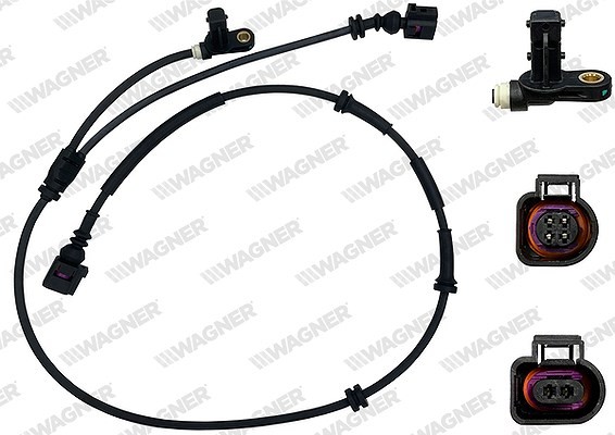 Wagner Sensor, Raddrehzahl Hinterachse, Rechts U.A. FüR Ford, Seat, Vw-image