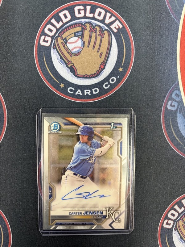 🔥⚾️ 2021 Bowman Draft Chrome Autographs Carter Jensen #CDA-CJ RC Auto Royals