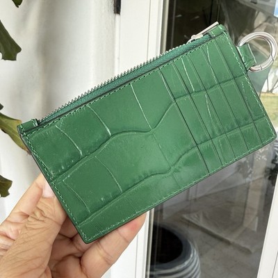 Coach Zip Card Case CW433 Crocodile-embossed leather | eBay