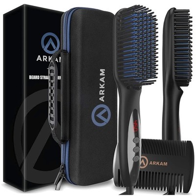 Beard Straightener - Heated Brush Kit for Men