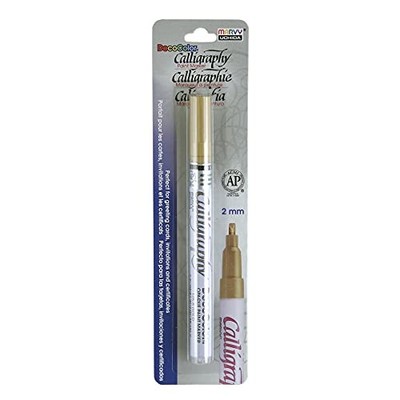 Uchida 125-C-GLD Marvy Chisel Point Pen Tip Calligraphy 1 Count (Pack of 1)
