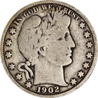 1902-P Barber Half Dollar