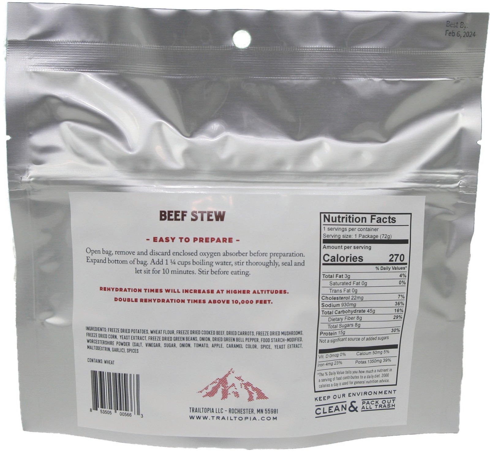 Рагу из говядины Trailtopia на одну порцию - Легкое и насыщенное питательными веществами 3790₽