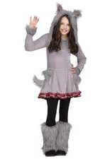 Big Girl's Wolf Cub Costume Childrens Kids Multicolor Standard Fun World
