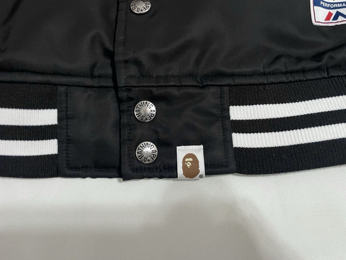 Mens BAPE A Bathing Ape × Majestic Varsity Jacket Baseball