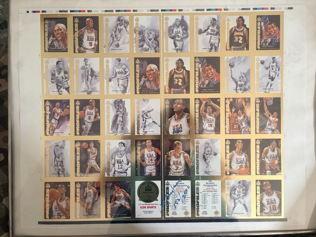 RARE Icon Sports 1992 Barcelona Dream Team Profiles Uncut Trading
