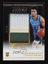 2020-21 Panini Noir Rookie Jumbo Material Prime 2/10 Jordan Nwora #RJM-JNW s3g