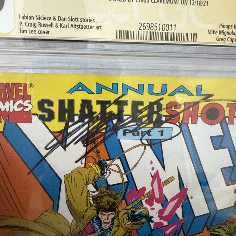 X-MEN ANUAL #1 CGC 8,5 firmado Chris Claremont Shatter Shog Foto 2 de 4