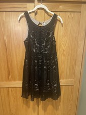 Free People Black Lace Overlay Dress Women’s Sz 6 EUC