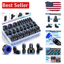 1/4"OD Push to Connect Fittings Quick Connect Air Hose Fittings,1/4"OD Air Ho...