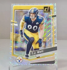 2023 Donruss Clearly T.J. TJ Watt Mosaic Holo SSP Case Hit Pittsburgh Steelers