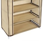 OPEN BOX Homegear Large Free Standing Fabric Shoe Rack /Storage Cabinet Cream — photo 6