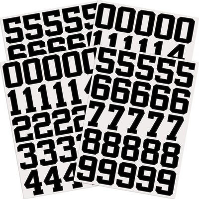 Epakh 102 Pcs Sports Helmet Numbers Sticker 1.25 Inch Vinyl 1 25 inch, Black 