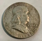 1962 Franklin Silver Half Dollar D 90 % Silver Uncertified Circulated Ungraded