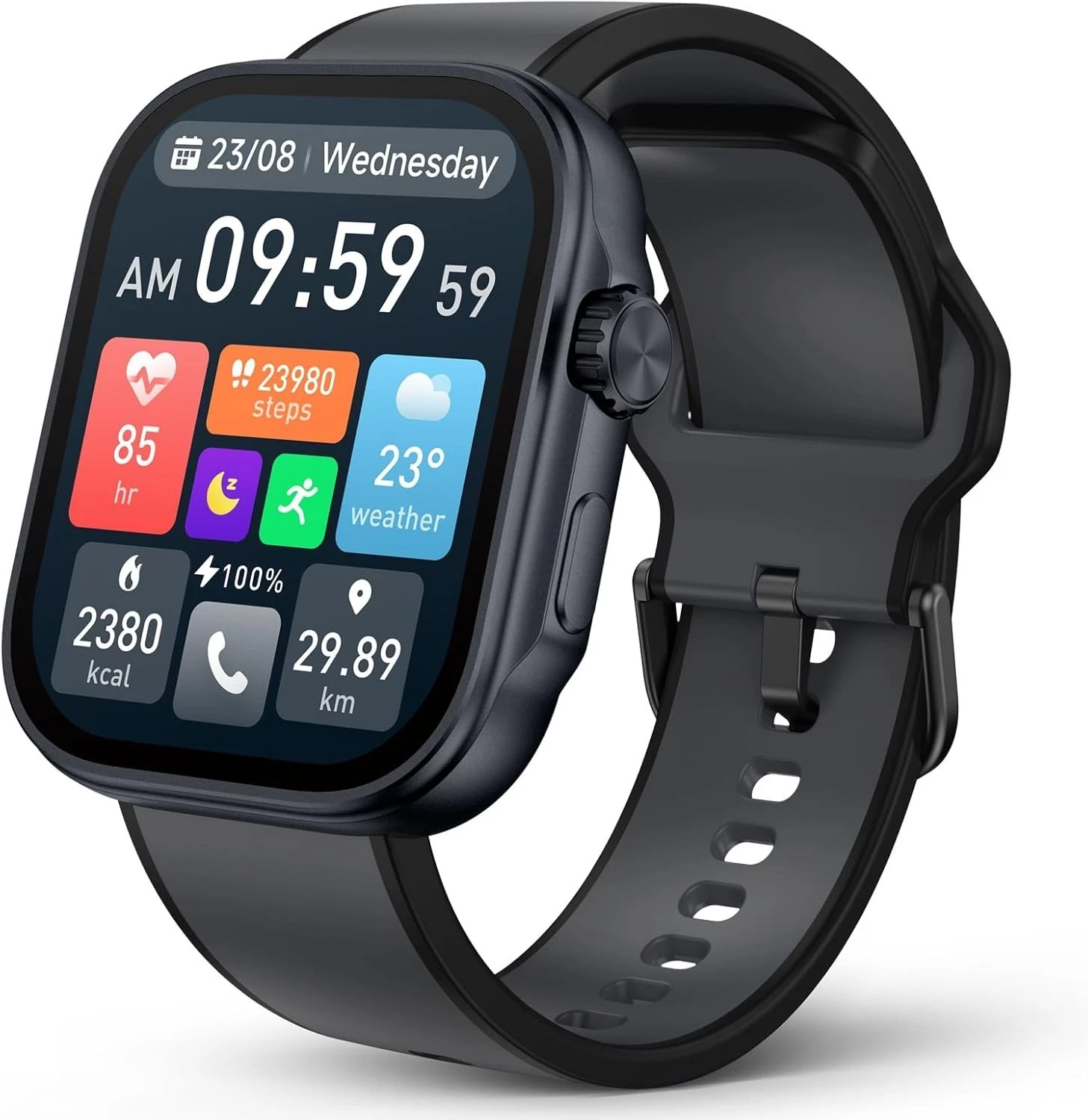 Souyie GTX13 Fitness Tracker Smartwatch Black 1.99" AMOLED Bluetooth Waterproof