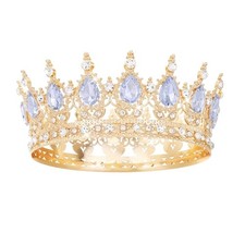 Crown for Women Crystal Tiara and Queen Crown for Women Wedding Headband Gold