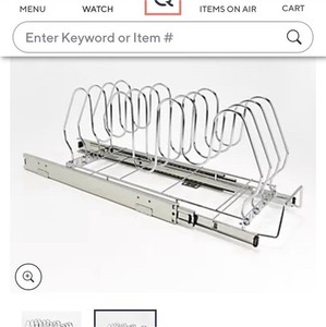 Cella Metal Drawer Sliding Organizer Adjustable  pot pan storage cabinet QVC