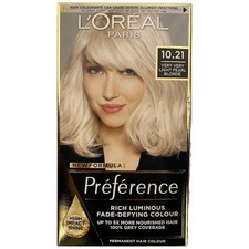 Image of L'Oreal Preference Permanent Colour 10.21 Very Very Light Pearl Blonde