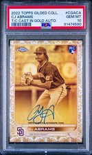 C.J. Abrams RC 2022 Topps Gilded Cast in Gold /199 PSA 10 Padres