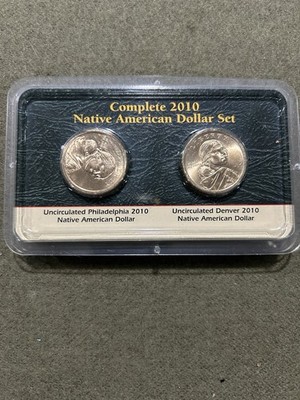 2010 Native American Dollar Complete Set Uncirculated P and D Mint