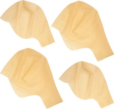 4 Pcs Bald Caps Halloween Latex Makeup Bald Head Wig Cap 2 Sizes Fake Costume Ac