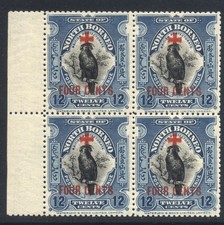 North Borneo 1918 12c+4c SG243 block u/m Cat &pound;48