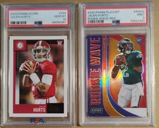 Jalen Hurts 2020 Playoff Rookie Wave Red Psa 9, Score Rc Psa 10