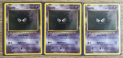 3x Gastly 47/108 Evolutions Pokémon Cards