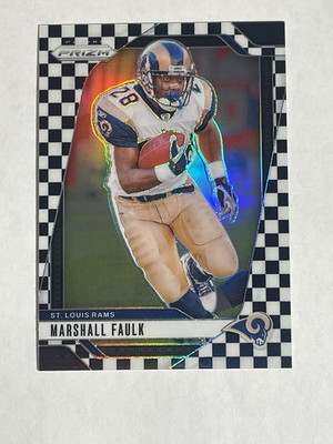 Marshall Faulk 2024 Panini Prizm Black And White Checkerboard Prizm #299 SP Rams