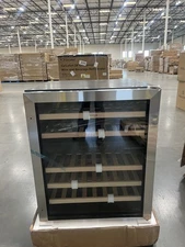 Yeego 24" Wine Cooler Refrigerator 46 Bottle Capacity Dual Zone For Home Bar