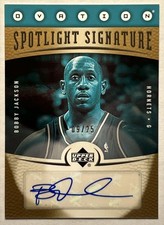 2006-07 Upper Deck Ovation Ss-bj Spotlight Signature Gold 25 Auto Bobby Jackson 2006-07 Upper Deck Ovation Ss-bj Spotlight Signature Gold 25 Auto Bobby Jackson