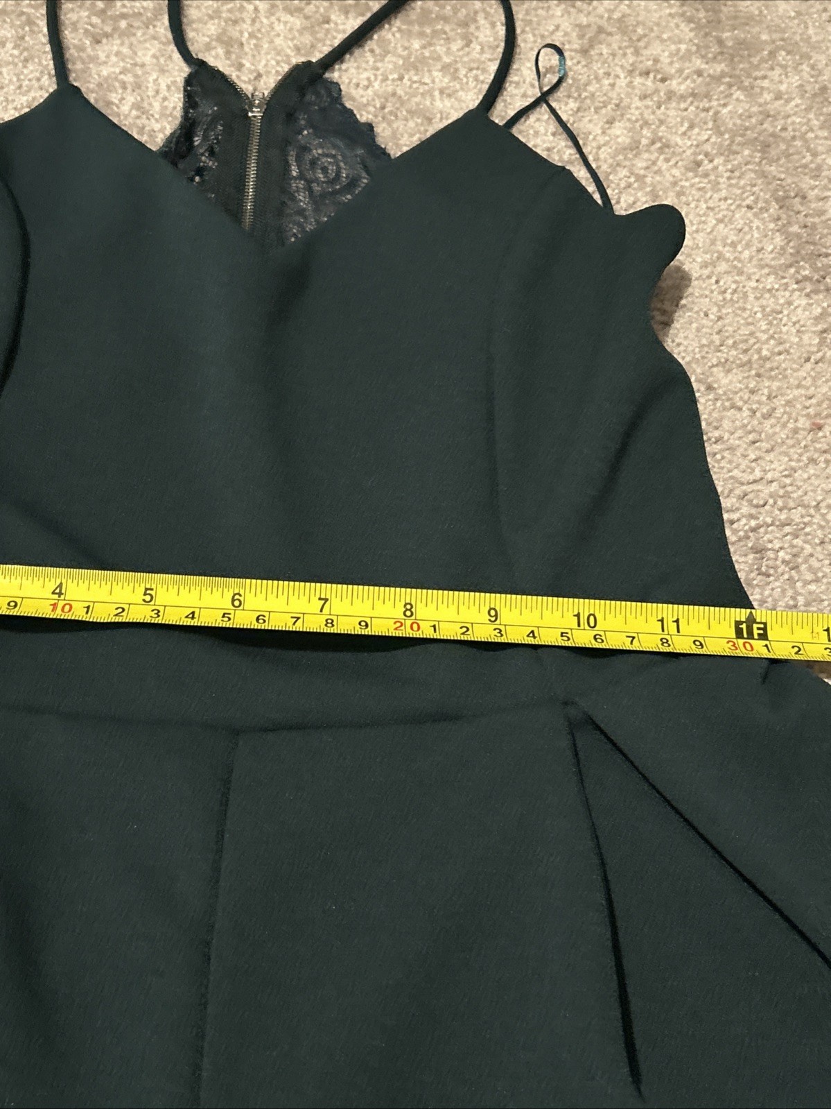 Mind Code Emerald Green Cut Out Romper Women’s Me… - image 6