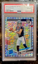 2023 Panini Donruss Optic - Rated Rookie C.J. Stroud Shield Prizm /32 PSA 10