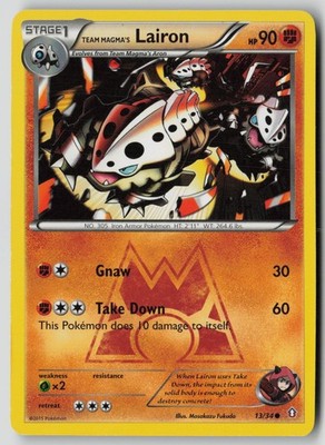 Team Magma's Lairon 13/34 Common Double Crisis Pokemon LP
