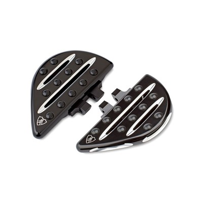 Trittbretter Passagier Aluminium Alu Schwarz Von Arlen ness Mod.deep Schneiden