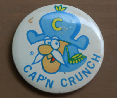 Vintage Cap'n Crunch Pin-On Button