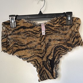 Victoria's Secret Tiger Print Bra 36B & Panty Lg Set